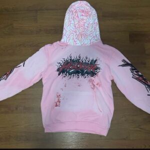 Hellstar Brainwashed Pink Hoodie with Brain Hoodie